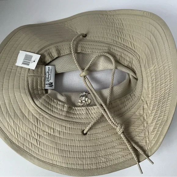 Official Disney Parks Safari Bucket Hat Mesh Sun Protection Beige NWT - Picture 4 of 4